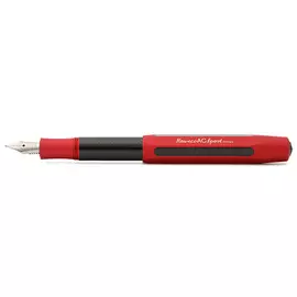 Ручка перьевая Kaweco AC Sport F 0,7 мм, корпус красный с черными вставками