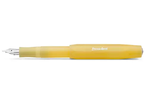 Ручка перьевая Kaweco CLASSIC FROSTED Sport EF 0,5 мм, чернила синие, корпус банановый