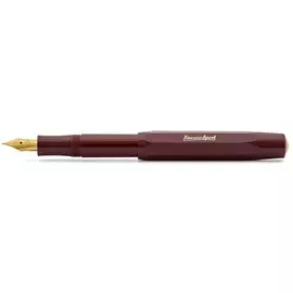 Ручка перьевая Kaweco CLASSIC Sport М 0,9 мм, чернила синие, корпус бордовый