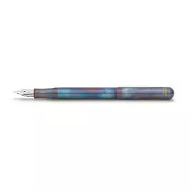 Ручка перьевая Kaweco LILIPUTFireblue EF 0,5 мм, цвет корпуса перекаленныйметалл