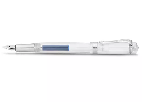 Ручка перьевая Kaweco STUDENT, чернила синие, корпус прозрачный