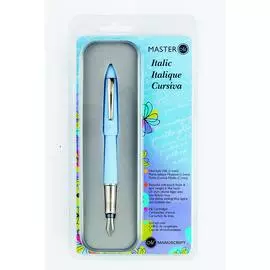 Ручка перьевая Manuscript Master Italic M 1,1 мм Голубой в пенале блистер