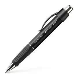 Ручка шариковая автоматическая Faber-Castell "Grip Plus Ball" 0,7 мм, синяя, грип, корпус черный
