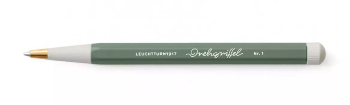 Ручка шариковая Leuchtturm Drehgriffel Nr. 1 оливковый корпус, синие чернила