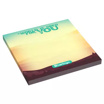 Самоклеящийся блок Berlingo "Ultra Sticky. Scenic", 75*75 мм, 50 л, с рисунком