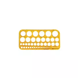 Шаблон Aristo "Круги" пластик, желтый