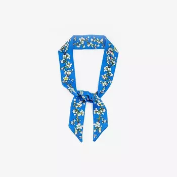 Шарф твилли шёлковый "Цветущий миндаль"