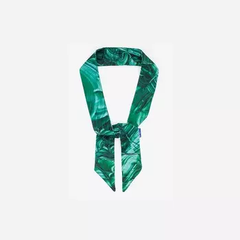 Шарф твилли шёлковый "Малахит"