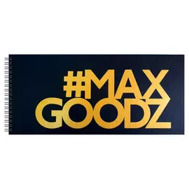 Скетчбук для акварели панорамный Maxgoodz "Panoram" 16х35 см, 24 л, 200 г Золотой