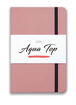 Скетчбук для акварели TsuSketch "Aqua Top" А5 22 л 300 г 100% хлопок, нежно-розовый