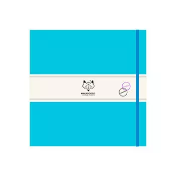Скетчбук для акварели в твёрдом переплёте Maxgoodz "Heavy Aqua" 21х21 см, 48 л, 230 г Светло-бирюзов