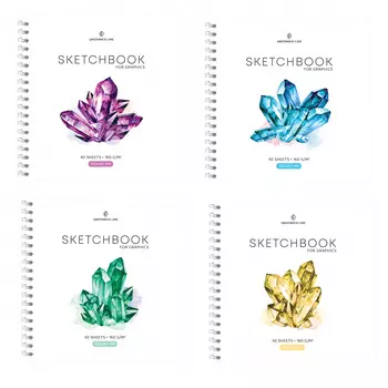 Скетчбук для графики и эскизов Greenwich Line "Crystal" 190*190 мм 40 л 160 г