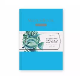 Скетчбук для графики и маркеров Малевичъ "White Swan Bristol" голубой А5 50 л 180 г