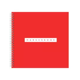 Скетчбук для графики и спиртовых маркеров Maxgoodz "Markerbook" 21х21 см 48 л 160 г, красный