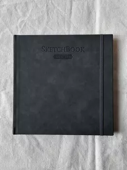 Скетчбук для графики Малевичъ "GrafArt white" 20x20 см 40 л 160 г, серый