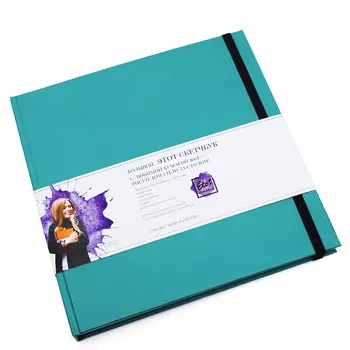 Скетчбук для маркеров и смешанных техник Etot_sketchbook 20х20 см 64 л 160 г, обложка бирюзовая