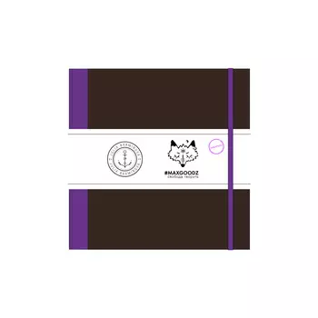 Скетчбук для маркеров в твёрдом переплёте Maxgoodz "Marker Pro Mini" 15х15 см, 48 л, 220г Коричневый