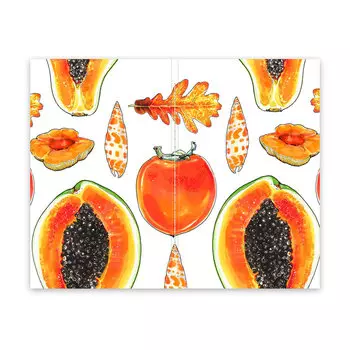 Скетчбук Maxgoodz "Pocket Fox and Owl" А6, 32 л, 100 г Orange