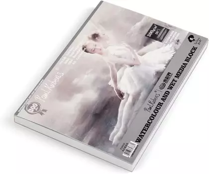 Скетчбук-склейка для акварели Paul Rubens "Балерина" 195х270 мм 20 л 300 г, среднезернистая, хлопок