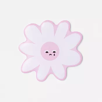 Стикер объемный "Цветочек Плачет белый"