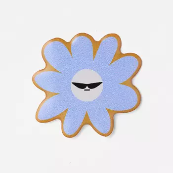 Стикер объемный "Цветочек В очках"