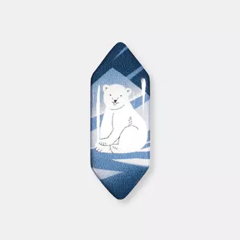 Стикер объемный "Мишка на севере"