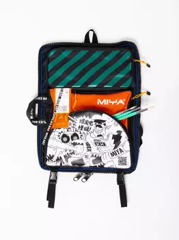 Сумка для художественных принадлежностей MIYA Зелено-Белая