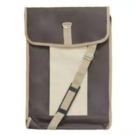 Сумка для планшета 42х30 (жест.) коричневая с бежевым карманом