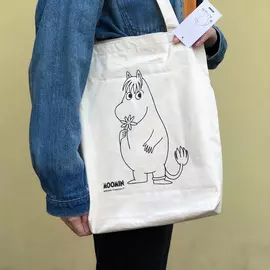 Сумка "Муми-тролли" Фрекен Снорк с цветком светлая