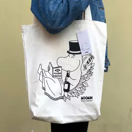 Сумка "Муми-тролли" Муми-папа читает светлая