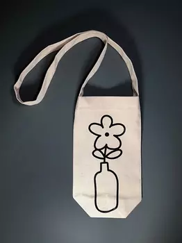 Сумка под бутылку "Цветочек" (одноцвет)
