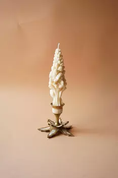 Свеча "Цветок большой, цвет белый"