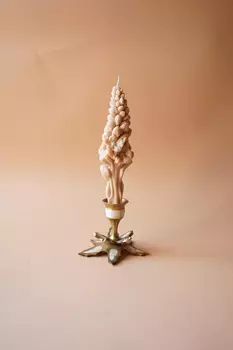 Свеча "Цветок большой, цвет охра"