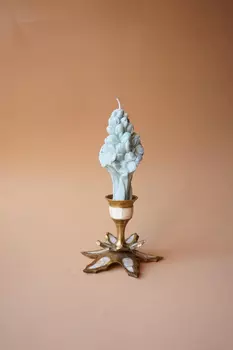 Свеча "Цветок маленький", цвет голубой