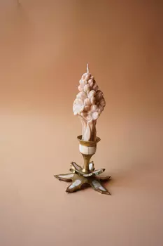 Свеча "Цветок маленький, цвет охра"