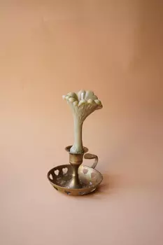 Свеча "Гриб Лисичка" цвета хаки