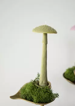 Свеча "Гриб Мухомор" цвета хаки