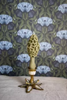 Свеча "Гриб Сморчок" цвета хаки