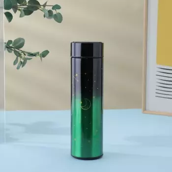 Термос с датчиком температуры "Gradient", green 500 мл