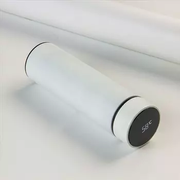 Термос с датчиком температуры "Metallic", white 500 мл
