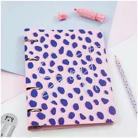 Тетрадь на кольцах MESHU "Bright&amp;Soft" А5, 120 л, матовая ламинация, тиснение фольгой