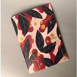 Тетрадь нелинованная Second А6 24 л 90 г, золотое тиснение, бумага слоновая кость, сшивка