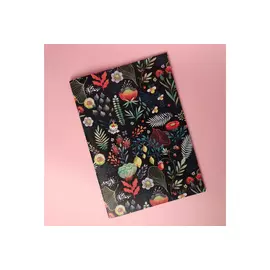 Тетрадь в клетку Floral А4 30 л 90 г слоновая кость, сшивка, ламинация