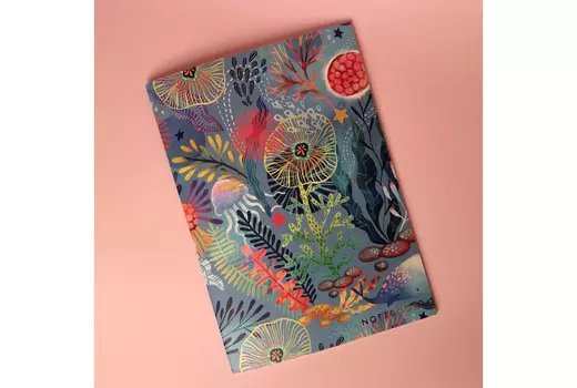 Тетрадь в клетку Sea А4 30 л 90 г слоновая кость, сшивка, ламинация