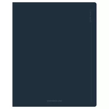 Тетрадь в линейку Greenwich Line "Dark navy" А5 48 л 70 г, "cофт-тач" ламинация, выб. Лак