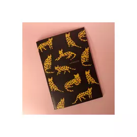 Тетрадь в точку Yellow cat А5 24 л 90 г, скругленные края, бумага слоновая кость, сшивка