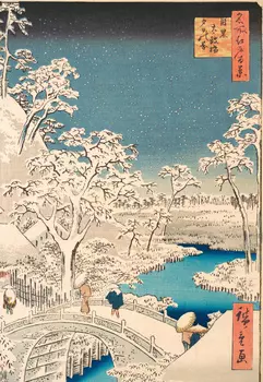 Тетрадь Зимним вечером на мосту Мэгуро