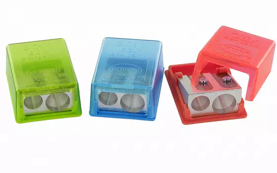 Точилка KUM 2-in-1 Box M2, 2 отверстия, с мини-контейнером