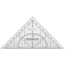 Треугольник Faber-Castell "Grip" 45 градусов, 22 см прозрачный, европодвес