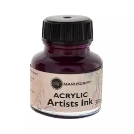 Тушь акриловая Manuscript "Acrylic Artists Ink" 30 мл, пурпурный